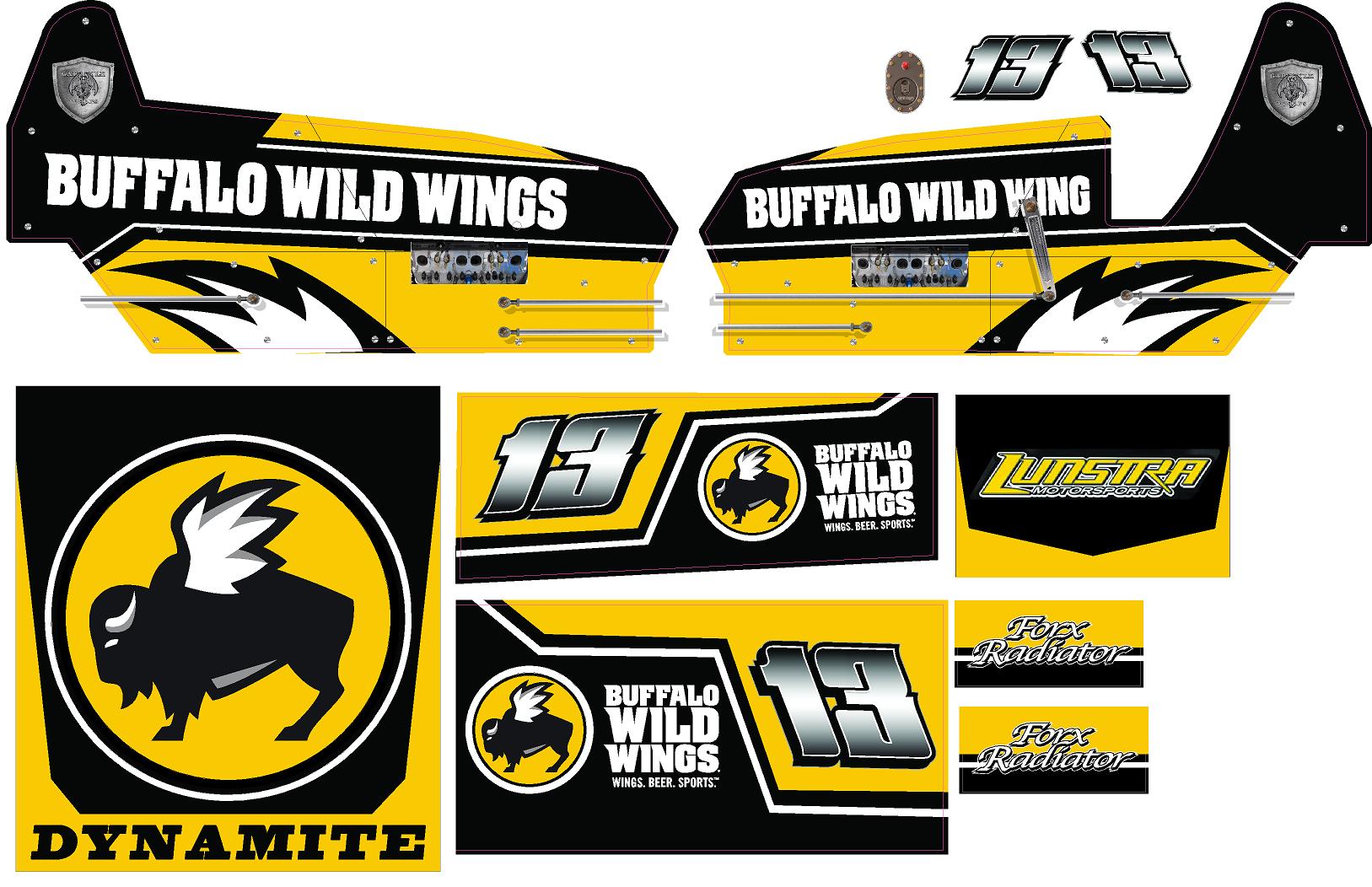 Buffalo Wild Wing sprint CAR WRAP